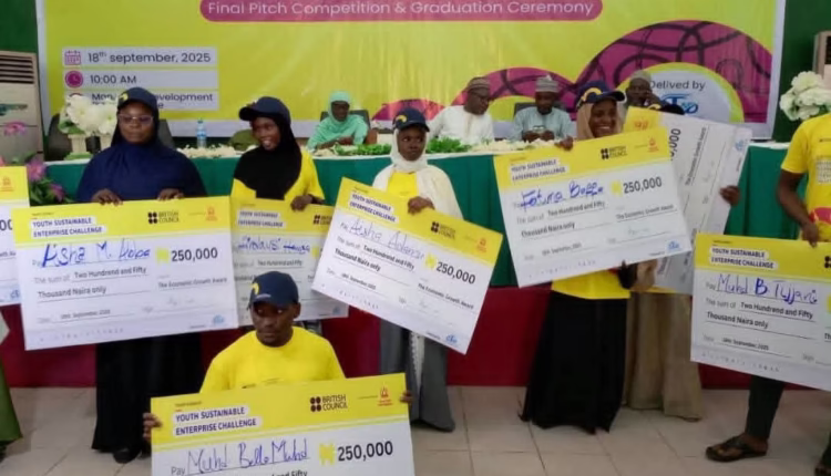 Matasan Jigawa da suka lashe tallafin fara kasuwanci na CITAD a 2025.