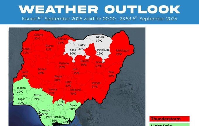 Weather NiMET 06-09-2025