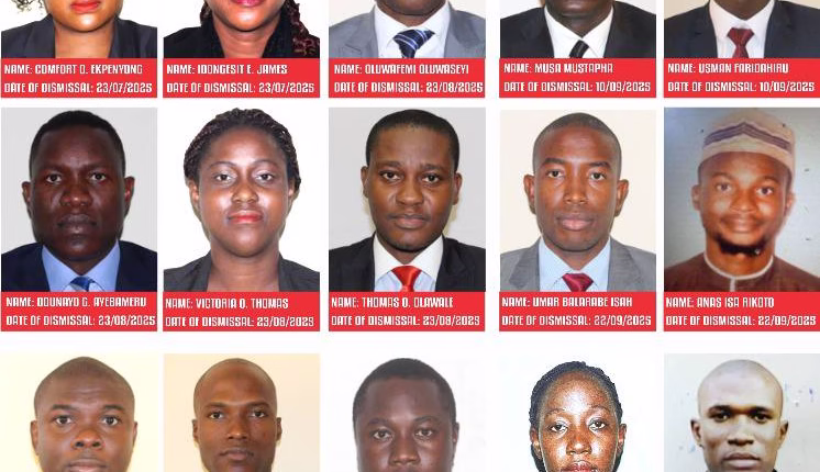 Wadansu daga cikin wadanda DSS ta kora daga aiki. Asalin Hoto: DSS